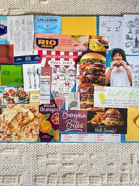 Foodie Junk Journal Kit – Curated Ephemera Pack - Yellow